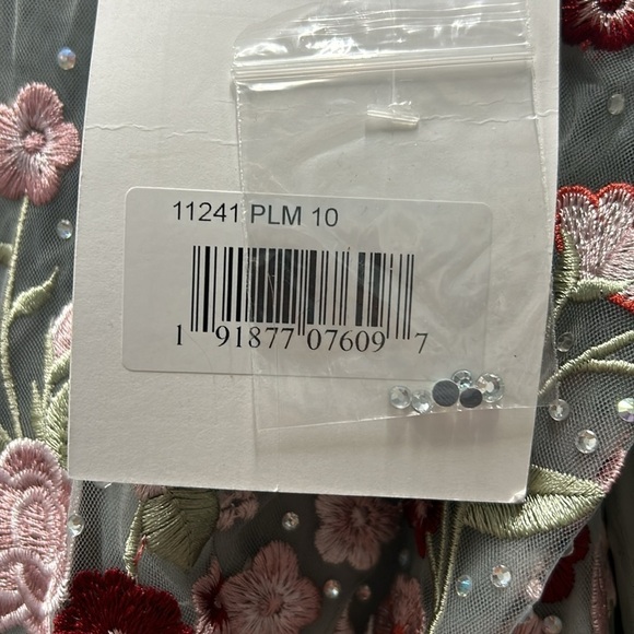 Mac Duggal 11241 NWT EMBROIDERED ILLUSION HIGH NECK LONG SLEEVE A LINE - Picture 9 of 11